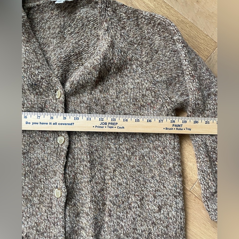 Talbots Brown Marled Open-Front Cardigan Sweater - Picture 6 of 6